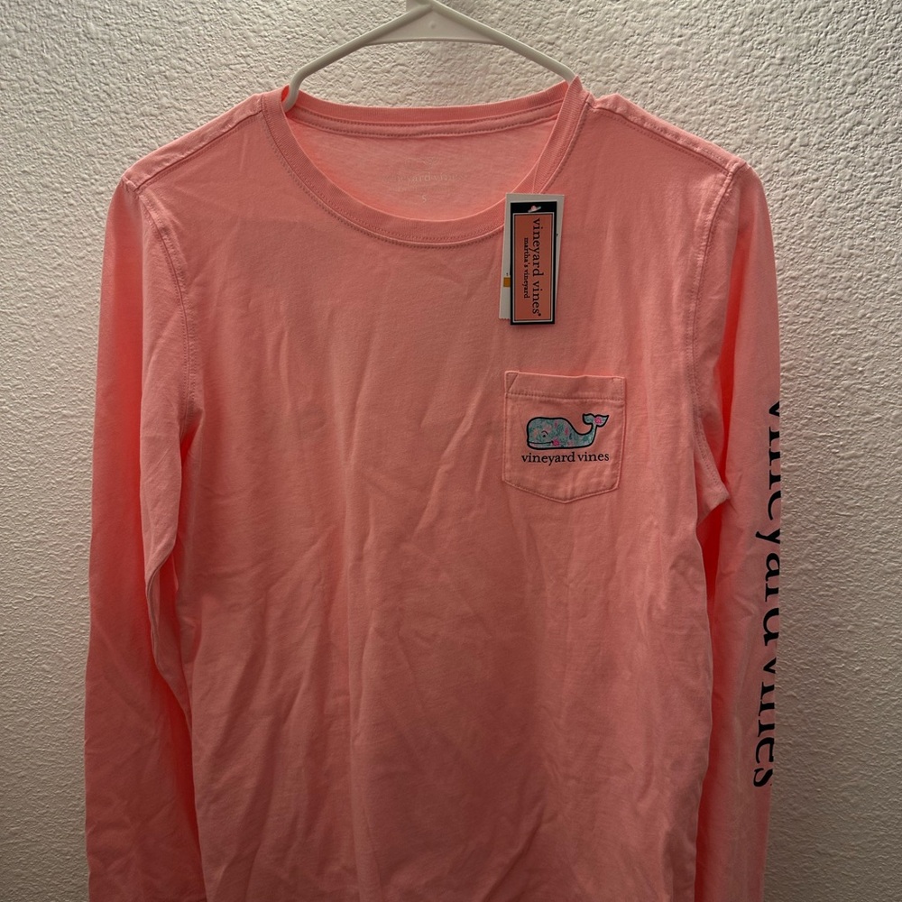 Vineyard Vines Coral Long Sleeve Tee